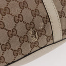 GUCCI GG Canvas Tote Bag Beige Gold 257069 Auth 187734-3