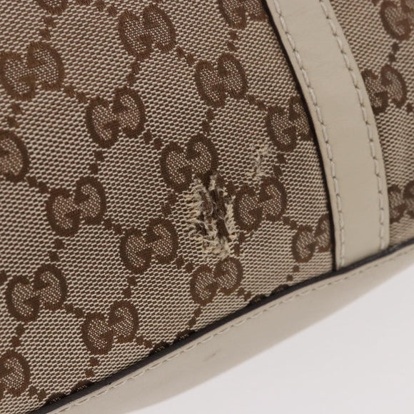 GUCCI GG Canvas Tote Bag Beige Gold 257069 Auth 187734