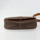 CELINE Macadam Canvas Shoulder Bag PVC Leather Brown Gold Auth 187736-5