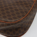 CELINE Macadam Canvas Shoulder Bag PVC Leather Brown Gold Auth 187736-17