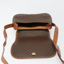 CELINE Macadam Canvas Shoulder Bag PVC Leather Brown Gold Auth 187736-20