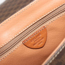 CELINE Macadam Canvas Shoulder Bag PVC Leather Brown Gold Auth 187736-12
