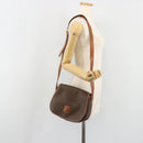 CELINE Macadam Canvas Shoulder Bag PVC Leather Brown Gold Auth 187736-24