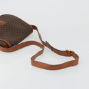 CELINE Macadam Canvas Shoulder Bag PVC Leather Brown Gold Auth 187736-7
