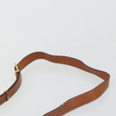 CELINE Macadam Canvas Shoulder Bag PVC Leather Brown Gold Auth 187736-14