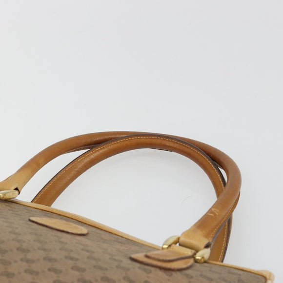 GUCCI Micro GG Supreme Hand Bag PVC Beige Gold Auth 187737