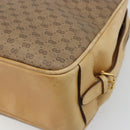 GUCCI Micro GG Supreme Hand Bag PVC Beige Gold Auth 187737-12