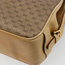 GUCCI Micro GG Supreme Hand Bag PVC Beige Gold Auth 187737-14