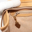 GUCCI Micro GG Supreme Hand Bag PVC Beige Gold Auth 187737-23