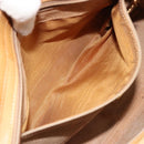 GUCCI Micro GG Supreme Hand Bag PVC Beige Gold Auth 187737-24