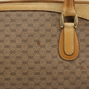 GUCCI Micro GG Supreme Hand Bag PVC Beige Gold Auth 187737-4