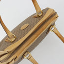 GUCCI Micro GG Supreme Hand Bag PVC Beige Gold Auth 187737-8