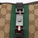 GUCCI GG Canvas Jackie Web Sherry Line Bag Beige Red 001 3306 3444 Auth 187739-14
