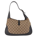 GUCCI GG Canvas Jackie Web Sherry Line Bag Beige Red 001 3306 3444 Auth 187739-3