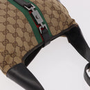 GUCCI GG Canvas Jackie Web Sherry Line Bag Beige Red 001 3306 3444 Auth 187739-6