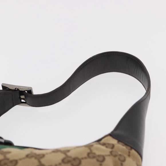 GUCCI GG Canvas Jackie Web Sherry Line Bag Beige Red 001 3306 3444 Auth 187739