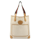 GUCCI GG Supreme Web Sherry Line Tote Bag PVC White Red 002 904 0223 Auth 187740-13