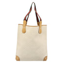 GUCCI GG Supreme Web Sherry Line Tote Bag PVC White Red 002 904 0223 Auth 187740-2