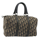 Christian Dior Trotter Canvas Hand Bag Navy Silver Auth 187741-1
