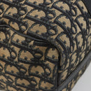 Christian Dior Trotter Canvas Hand Bag Navy Silver Auth 187741-16