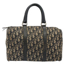 Christian Dior Trotter Canvas Hand Bag Navy Silver Auth 187741-13