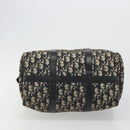 Christian Dior Trotter Canvas Hand Bag Navy Silver Auth 187741-5