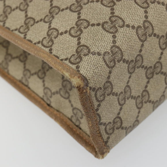 GUCCI GG Supreme Web Sherry Line Tote Bag PVC Beige Red 89 02 997 Auth 187743
