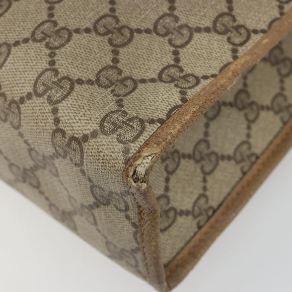 GUCCI GG Supreme Web Sherry Line Tote Bag PVC Beige Red 89 02 997 Auth 187743
