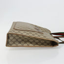 GUCCI GG Supreme Web Sherry Line Tote Bag PVC Beige Red 89 02 997 Auth 187743-3