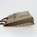 GUCCI GG Supreme Web Sherry Line Tote Bag PVC Beige Red 89 02 997 Auth 187743-4