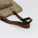 GUCCI GG Supreme Web Sherry Line Tote Bag PVC Beige Red 89 02 997 Auth 187743-7