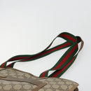 GUCCI GG Supreme Web Sherry Line Tote Bag PVC Beige Red 89 02 997 Auth 187743-8