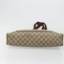 GUCCI GG Supreme Web Sherry Line Tote Bag PVC Beige Red 89 02 997 Auth 187743-5