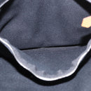 HERMES Fourre Tout PM Hand Bag cotton Black Silver Auth 187747A-20