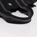 HERMES Fourre Tout PM Hand Bag cotton Black Silver Auth 187747A-7