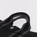 HERMES Fourre Tout PM Hand Bag cotton Black Silver Auth 187747A-8