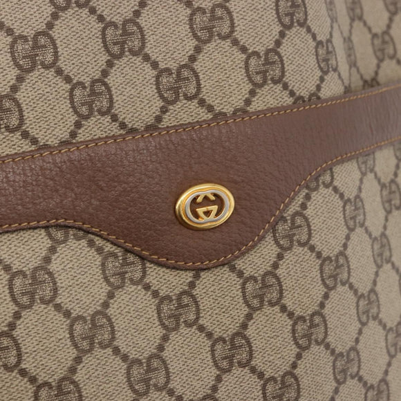 GUCCI GG Supreme Web Sherry Line Tote Bag PVC Beige Red 002 58 6487 Auth 187748
