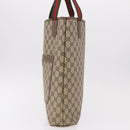 GUCCI GG Supreme Web Sherry Line Tote Bag PVC Beige Red 002 58 6487 Auth 187748-3