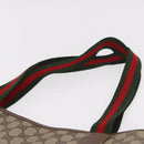 GUCCI GG Supreme Web Sherry Line Tote Bag PVC Beige Red 002 58 6487 Auth 187748-9