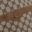 GUCCI GG Supreme Web Sherry Line Tote Bag PVC Beige Red Auth 187749A-17