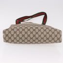 GUCCI GG Supreme Web Sherry Line Tote Bag PVC Beige Red Auth 187749A-5