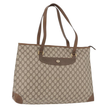 GUCCI GG Supreme Tote Bag PVC Beige Gold 89 02 904 Auth 187750A