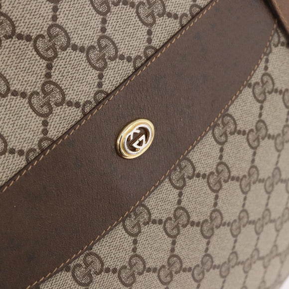 GUCCI GG Supreme Tote Bag PVC Beige Gold 89 02 904 Auth 187750A
