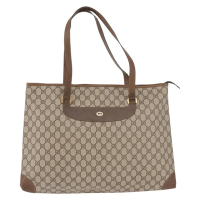 GUCCI GG Supreme Tote Bag PVC Beige Gold 89 02 904 Auth 187750A - 0