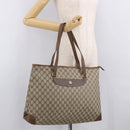 GUCCI GG Supreme Tote Bag PVC Beige Gold 89 02 904 Auth 187750A-21