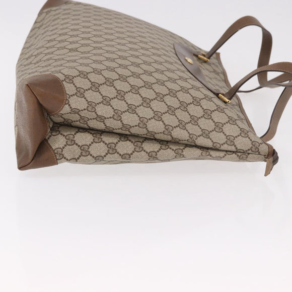 GUCCI GG Supreme Tote Bag PVC Beige Gold 89 02 904 Auth 187750A