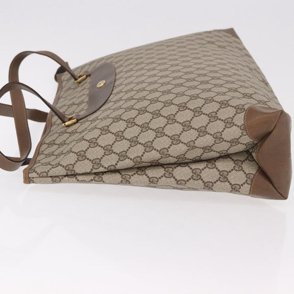 GUCCI GG Supreme Tote Bag PVC Beige Gold 89 02 904 Auth 187750A
