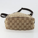 GUCCI GG Canvas Shoulder Bag Beige Silver 122759 Auth 187751-10