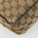 GUCCI GG Canvas Shoulder Bag Beige Silver 122759 Auth 187751-14