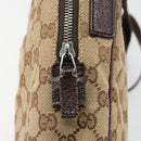 GUCCI GG Canvas Shoulder Bag Beige Silver 122759 Auth 187751-15